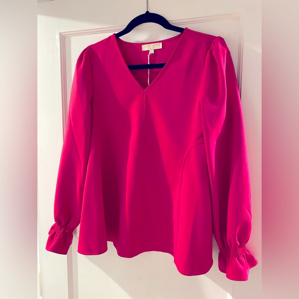 Laroque Julia top in pink. Size small NWT.